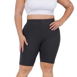 Plus Charcoal Grey Biker Shorts